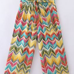 CrayonFlakes Rayon Zig Zag Printed Palazzo - Pink-image-20