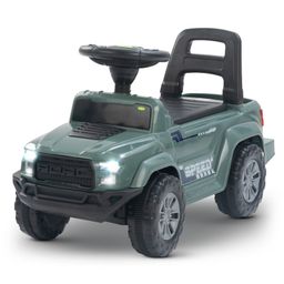 BAYBEE Roady Manual Push Ride On Car for Kids with LED Light, High Backrest, Storage & Horn - Dark Green-13