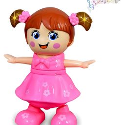 Negocio Dancing Doll With Flashing Lights, Musical Dancing Doll Toys for Kids ,singing Doll Musical Toys- Pack of 1- Color May Vary - Height 19 cm-6