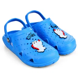 HOPPA SWEDEN Perforated Slingback Clogs With Dinosaur Charms - Royal Blue-picture-29