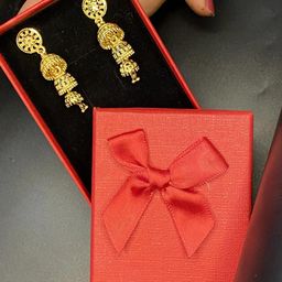 Psight Gold-Plated Drop Earrings-image-48