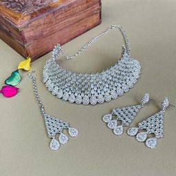 VATSALYA creation Women White Jewellery Set-image-63
