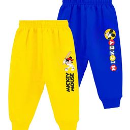 FRENCH KLEIDER Infants Boys Pack Of 2 Printed Cotton Slip-On Joggers-16