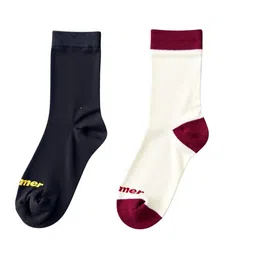 bummer Unisex Pack Of 2 Patterned Calf Length Socks-picture-32