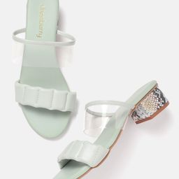 DressBerry Quilt Textured Block Sandals-16