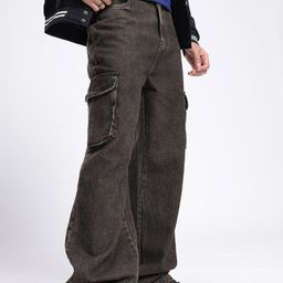 Kook N Keech Men Urban Utility Loose Fit Cargo Style Jeans-image-71