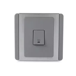 Schneider Electric NEO DP Rocker Switch 4 Gang 32 Amp Polycarbonate Grey Silver, E3031DR32EBGS-23