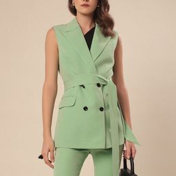 VOLCAPE Double-Breasted Blazer-image-9