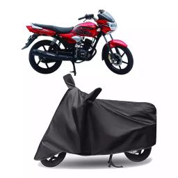 Auto Pearl Polyester Two Wheeler Cover for TVS Phoenix (Grey)-image-111