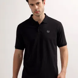 Cantabil Men Solid Polo Collar T-shirt-image-50