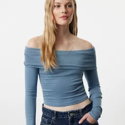 Trendyol Off-Shoulder Bardot Crop Top-picture-20