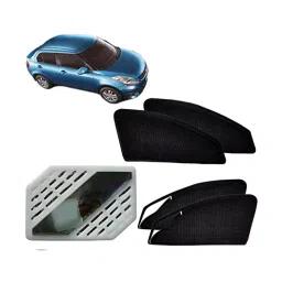 Auto Pearl Car Zipper Magnetic Sun Shades (Set of 4 Pcs) with Free Car Air Freshener for Swift Dzire-48