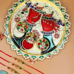 Anouk Set of 3 Elephant Rakhis With Greeting Card & Roli Chawal-35