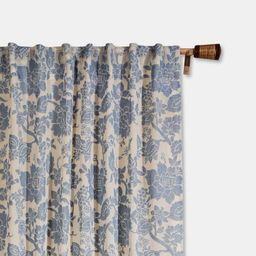 Fabindia Wabi Sabi Blue & Beige Floral Design Cotton Window Curtain-13