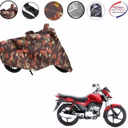 Auto Pearl Polyester Waterproof Two Wheeler Cover for Mahindra Stallio,(Jungle Print)-image-84