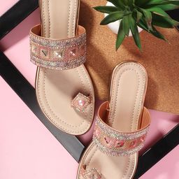 DIPYO Embellished Party Comfort Sandals-36