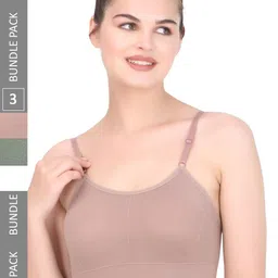 MYSHA Pack Of 3 Full Coverage Lightly Padded Non Wired Sports Bra With All Day Comfort-53