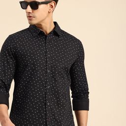 Being Human Slim Fit Geometric Printed Pure Cotton Casual Shirt-image-73