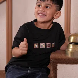Funny Bones Clothings Boys Graphic Printed Round Neck T-shirt-image-93