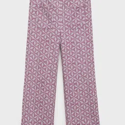 Mango Kids Girls Straight Fit Floral Printed Trousers-picture-18