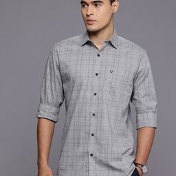 Allen Solly Grid Tattersall Checked Classic Fit Casual Shirt-picture-45