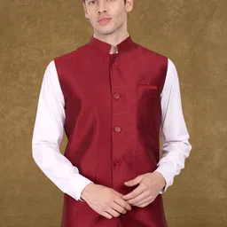 Moda Rapido Mandarin Collar Nehru Jacket-image-66