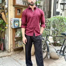 Be Savage Slim Fit Long Sleeves Linen Shirt-picture-50