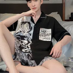 StyleCast Printed Shirt With Shorts Night Suits-image-21