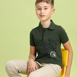 U.S. Polo Assn. Kids Boys Printed Polo Collar Pure Cotton T-shirt-picture-39