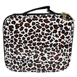 House of Quirk Makeup Cosmetic Storage Case With Adjustable Compartment Cosmetic Bag - Leopard -Multicolor-picture-14