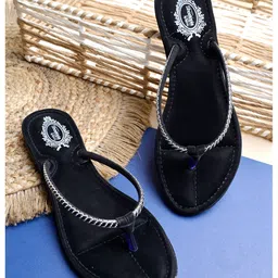 Shoetopia Rhinestones Embellished Sandals - Black-picture-30