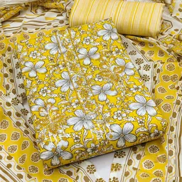 SHADOW & SAINING Printed Pure Cotton Unstitched Dress Material-image-74