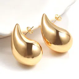 styledose Gold-Plated Teardrop Shaped Sterling Silver Antique Drop Earrings-47