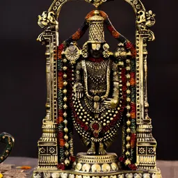 The Advitya Gold-Toned & Red Lord Venkateshwara Balaji Religious Idol Showpiece-image-56