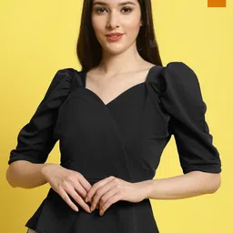 Metronaut Women Pack Of 2 Sweetheart Neck Crop Top-picture-23