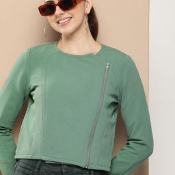 HERE&NOW Solid Overlap Detailed Tailored Jacket-image-94