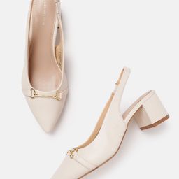 Van Heusen Block Heeled Mules With Metallic Detail-image-78