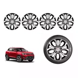 Auto Pearl DC09 Press Type Wheel Cover with Retention Ring For Mahindra XUV300 W8 Diesel (Pack of 4 Pcs)-image-66