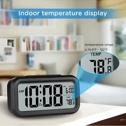 basics IND Black Contemporary Table Clock image 3