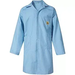 SCHOFIC Antistatic ESD Safe Lab Coat/Jacket Full Sleeves Unisex Blue Size - XL (Pack of 50)-image-27
