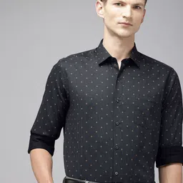 Arrow Originals Manhattan Slim Fit Ethnic Print Pure Cotton Formal Shirt-image-16