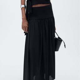 MANGO Gathered Maxi Skirt-image-16
