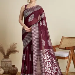AMRUTKALA SAREES Ethnic Motifs Zari Saree-picture-43
