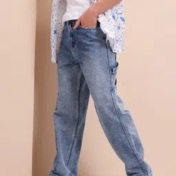 Mast & Harbour Men Relaxed Fit Mid-Rise Light Fade Jeans-picture-7