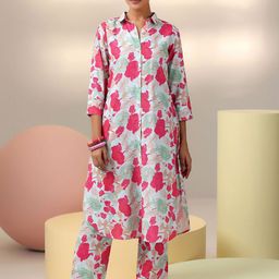 Libas Floral Printed Long Shirt With Trouser Co-Ords-image-20