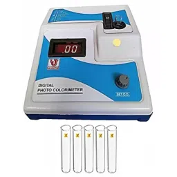 Lab Junction 400 to 700 nm Digital Photo Colorimeter With 8 Filter and 5 Pc Test Tube Set LJ-312-31