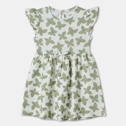 R&B Floral Flutter Sleeve A-Line Dress-picture-54