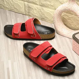El Paso Women Open Toe Flats with Buckles-21