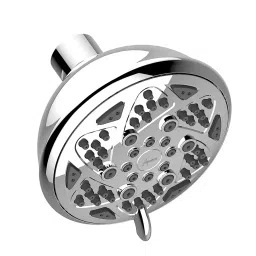 Aquieen 4 inch Round Plastic Silver Wall Mount Overhead Shower, AQN 637-11