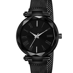 CSAMON Women Embellished Style Straps Analogue Watch GR_379_Black Roman Black Maganet-image-84